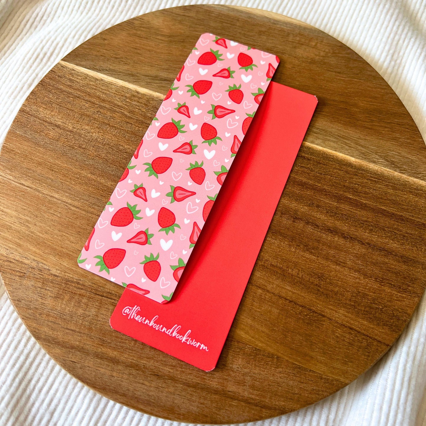 Sweet Strawberry Soft-Touch Bookmark