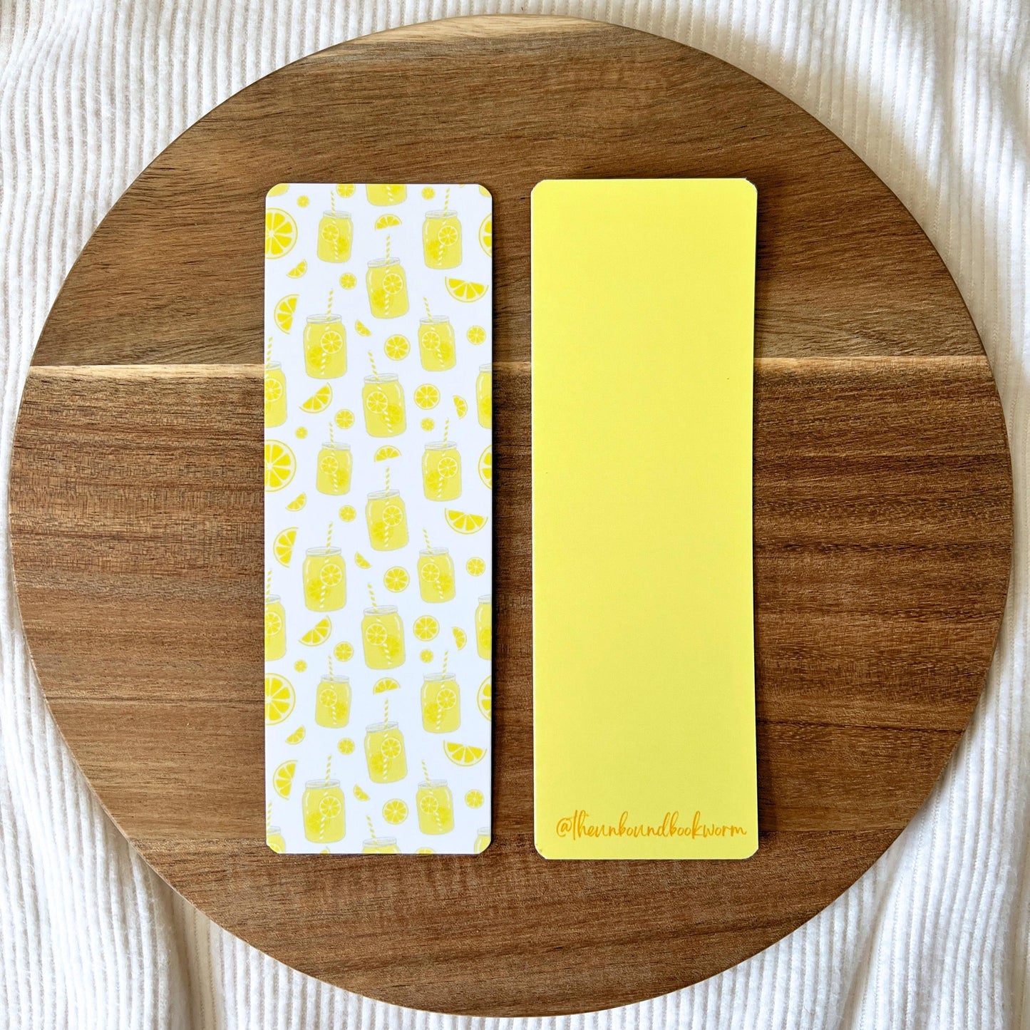 Lemonade Pattern Soft-Touch, Double Sided Bookmark