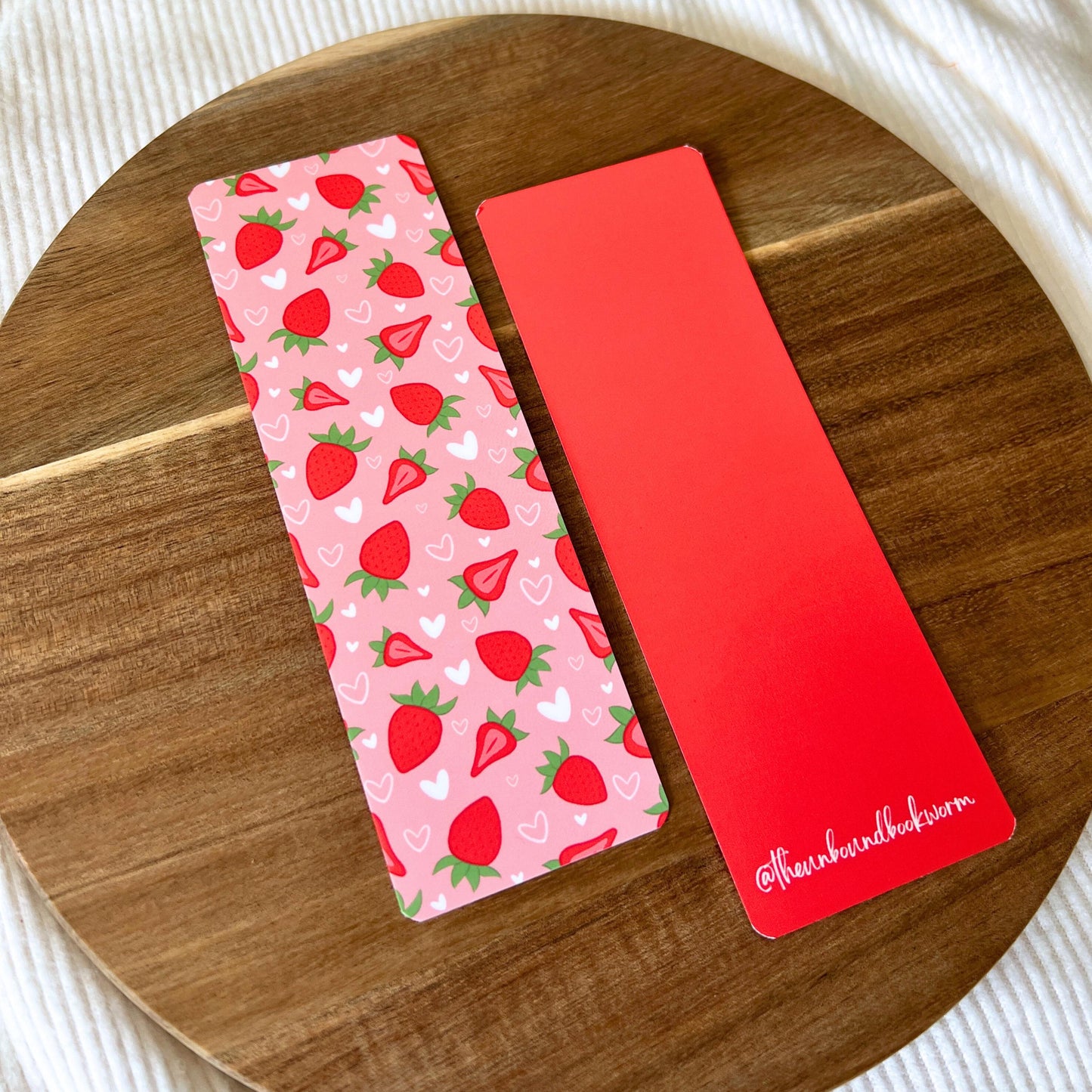 Sweet Strawberry Soft-Touch Bookmark