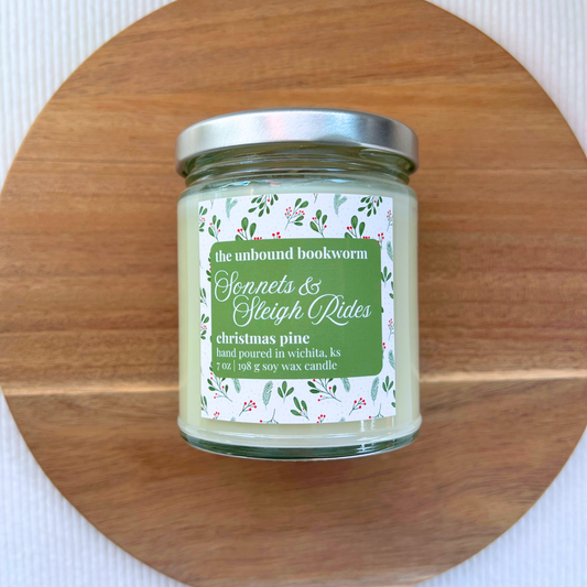 Sonnets & Sleigh Rides | 7 oz Soy Book Candle