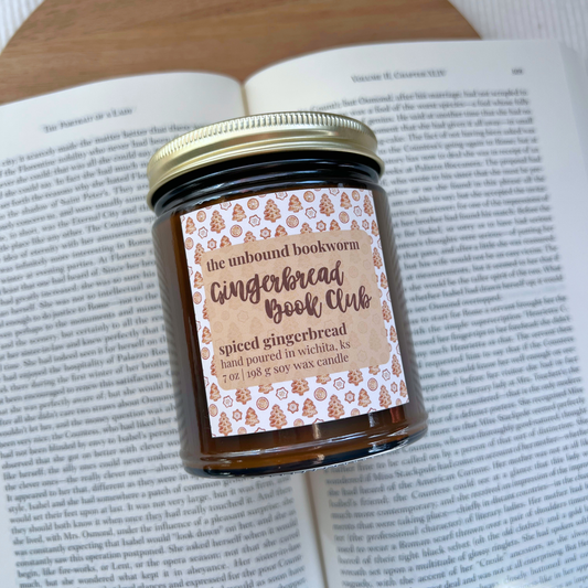Gingerbread Book Club | 7 oz Soy Book Candle