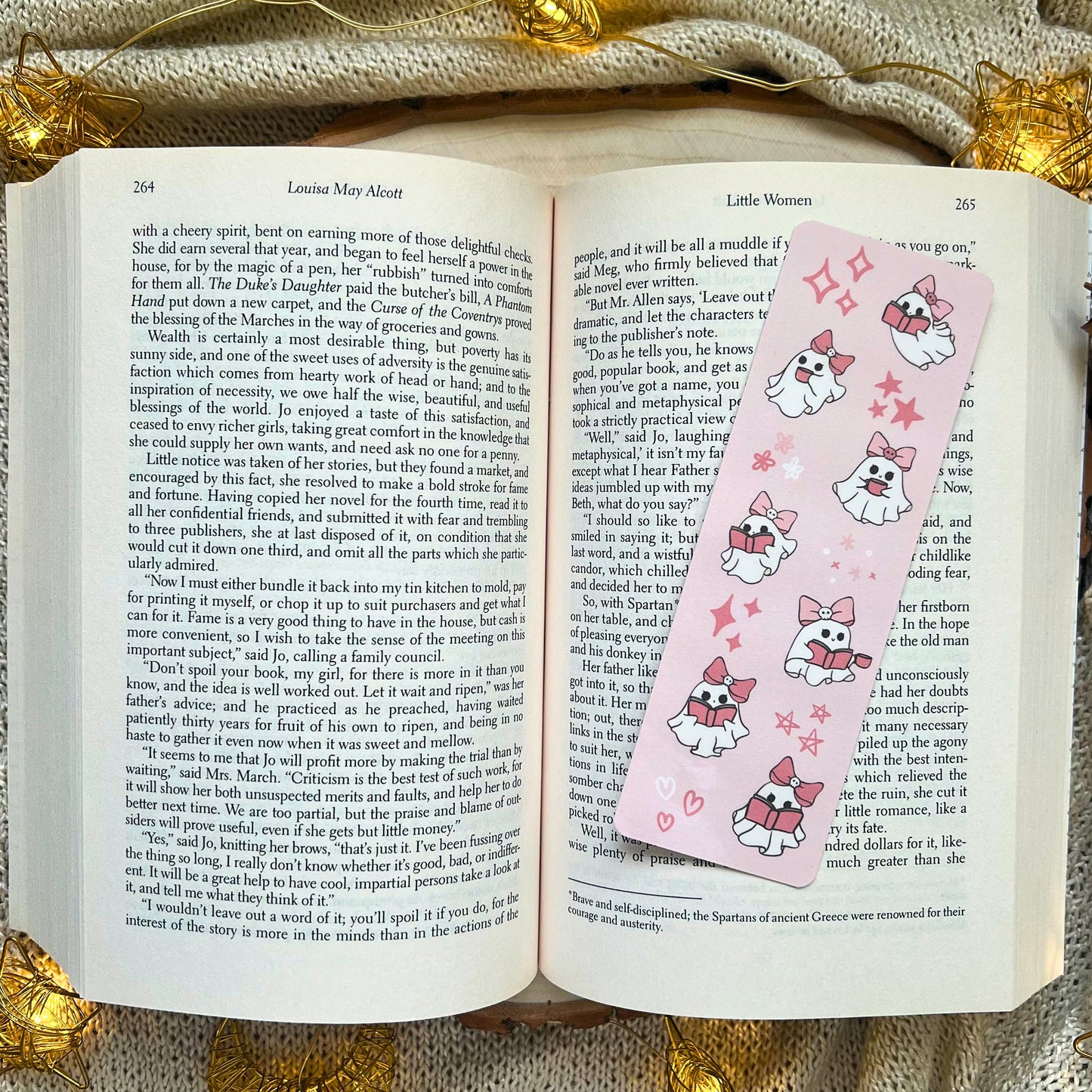 Pink Ghostie Laminated Bookmark