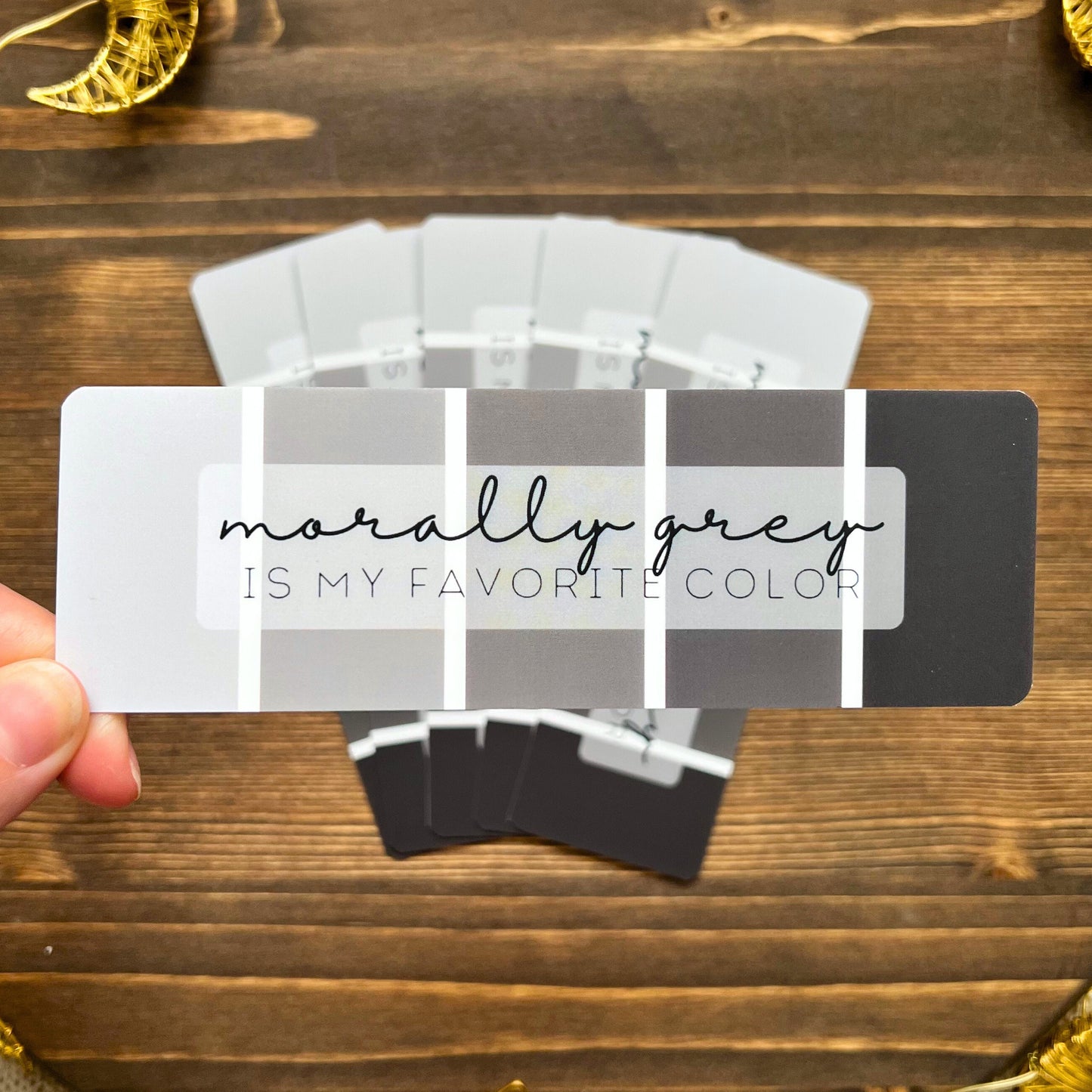 Morally Grey Soft-Touch Bookmark
