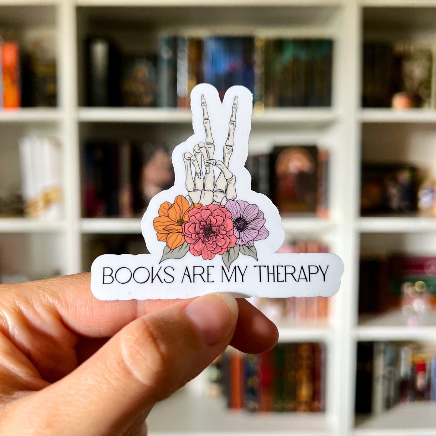 Books Are My Therapy Bookish Sticker