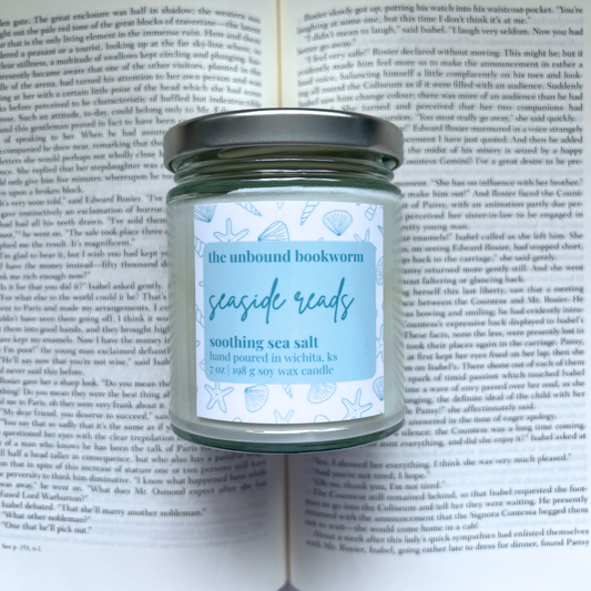 Seaside Reads Book Candle | 7 oz Soy Candle