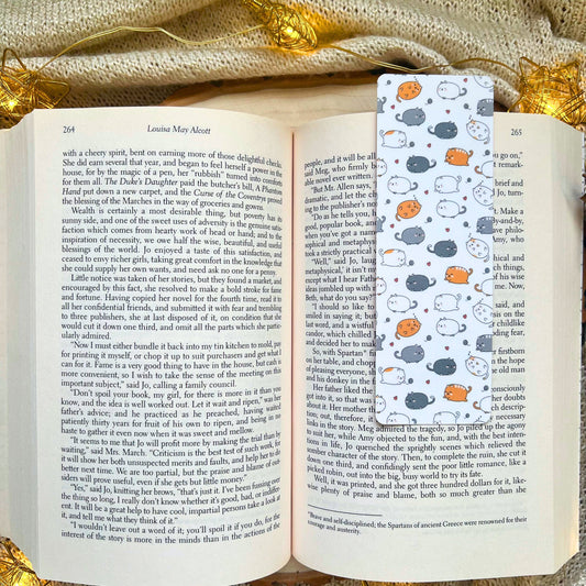 Fat Cat Laminated Bookmark