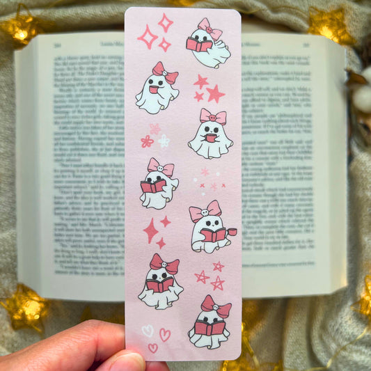 Pink Ghostie Laminated Bookmark