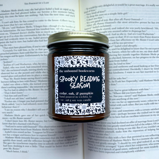 Spooky Reading Season Fall Candle | 7 oz Soy Candle