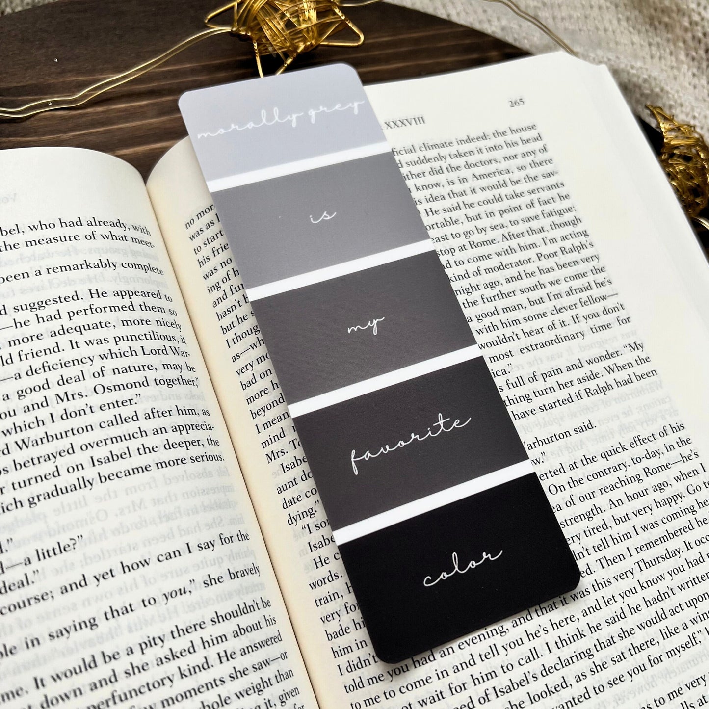 Morally Grey Aesthetic Soft-Touch Bookmark