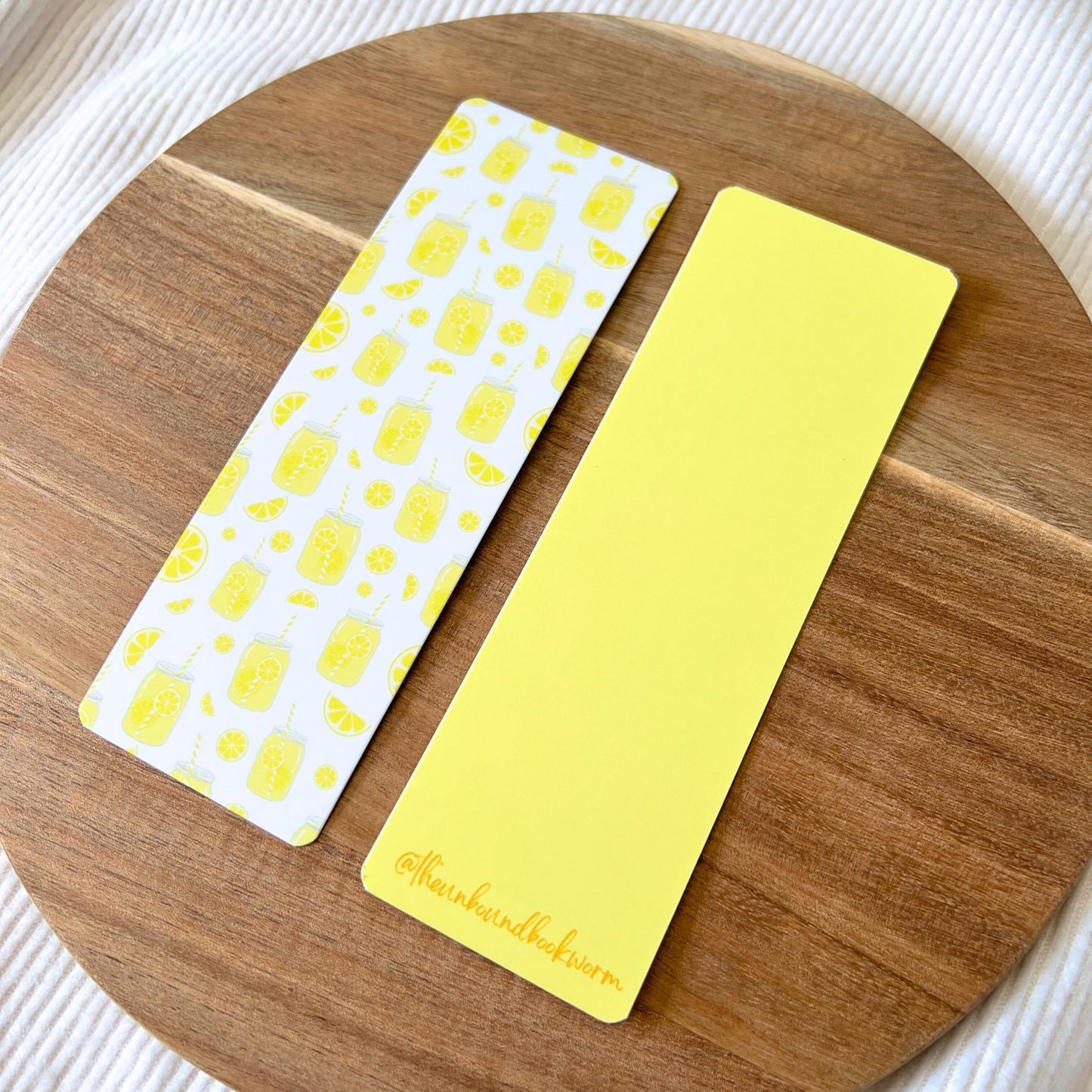 Lemonade Pattern Soft-Touch, Double Sided Bookmark
