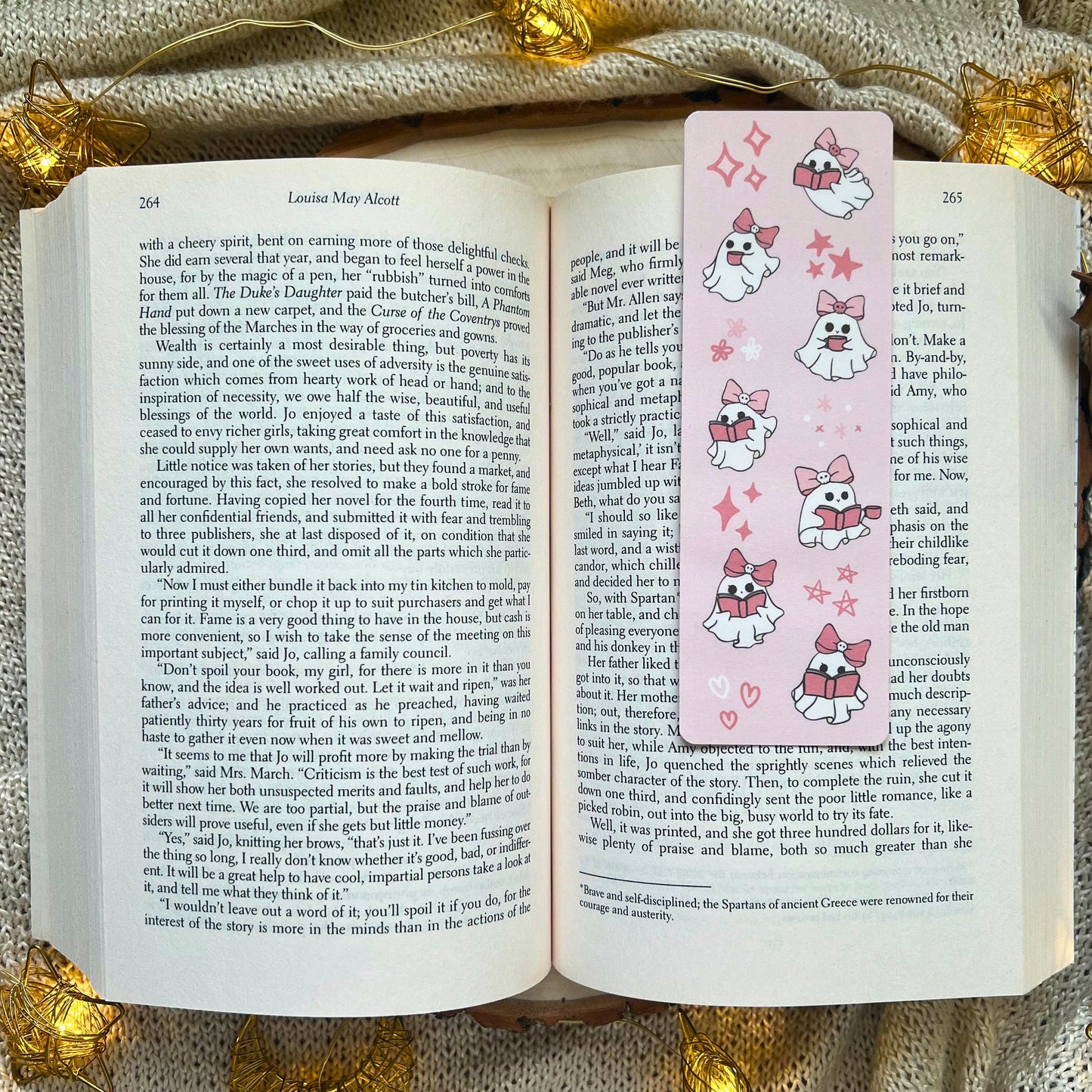 Pink Ghostie Laminated Bookmark
