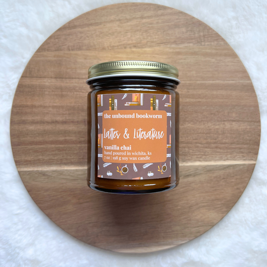 Lattes & Literature Fall Candle | 7 oz Soy Candle