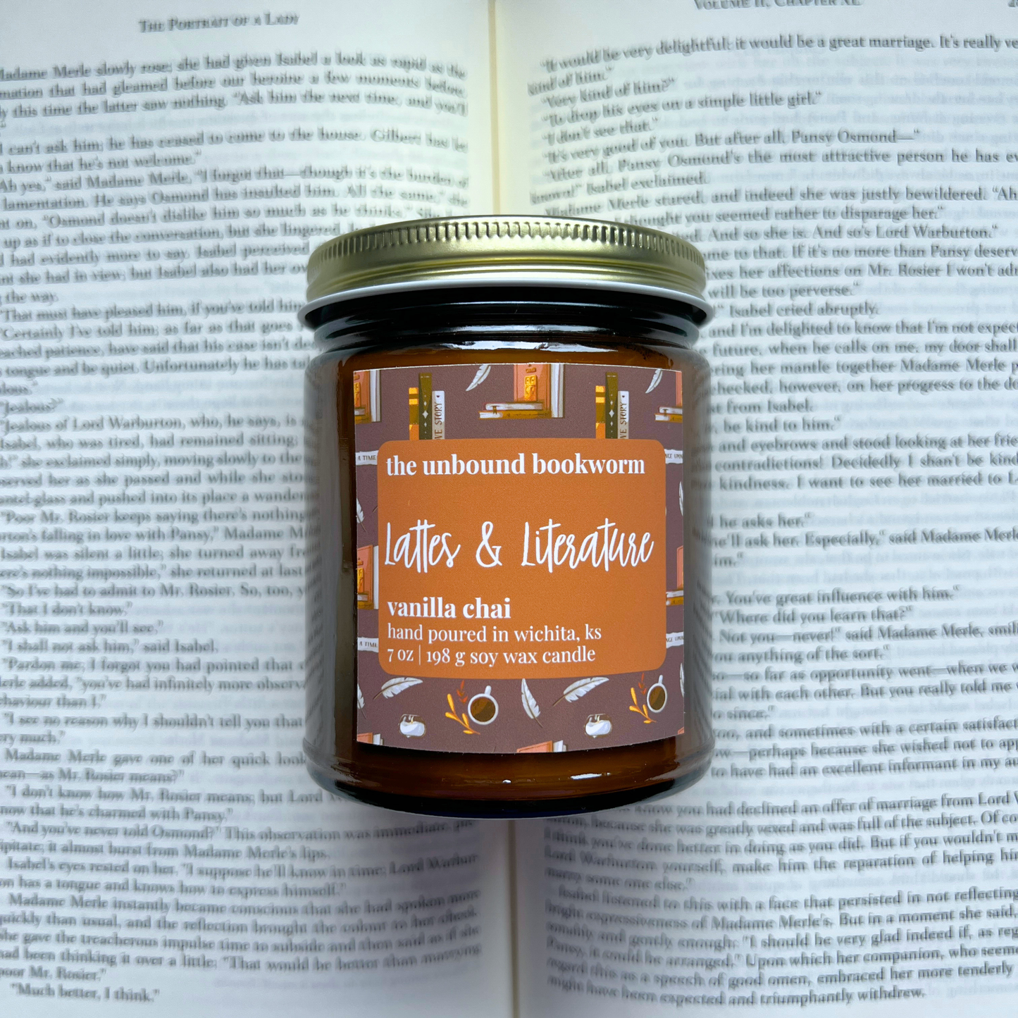 Lattes & Literature Fall Candle | 7 oz Soy Candle
