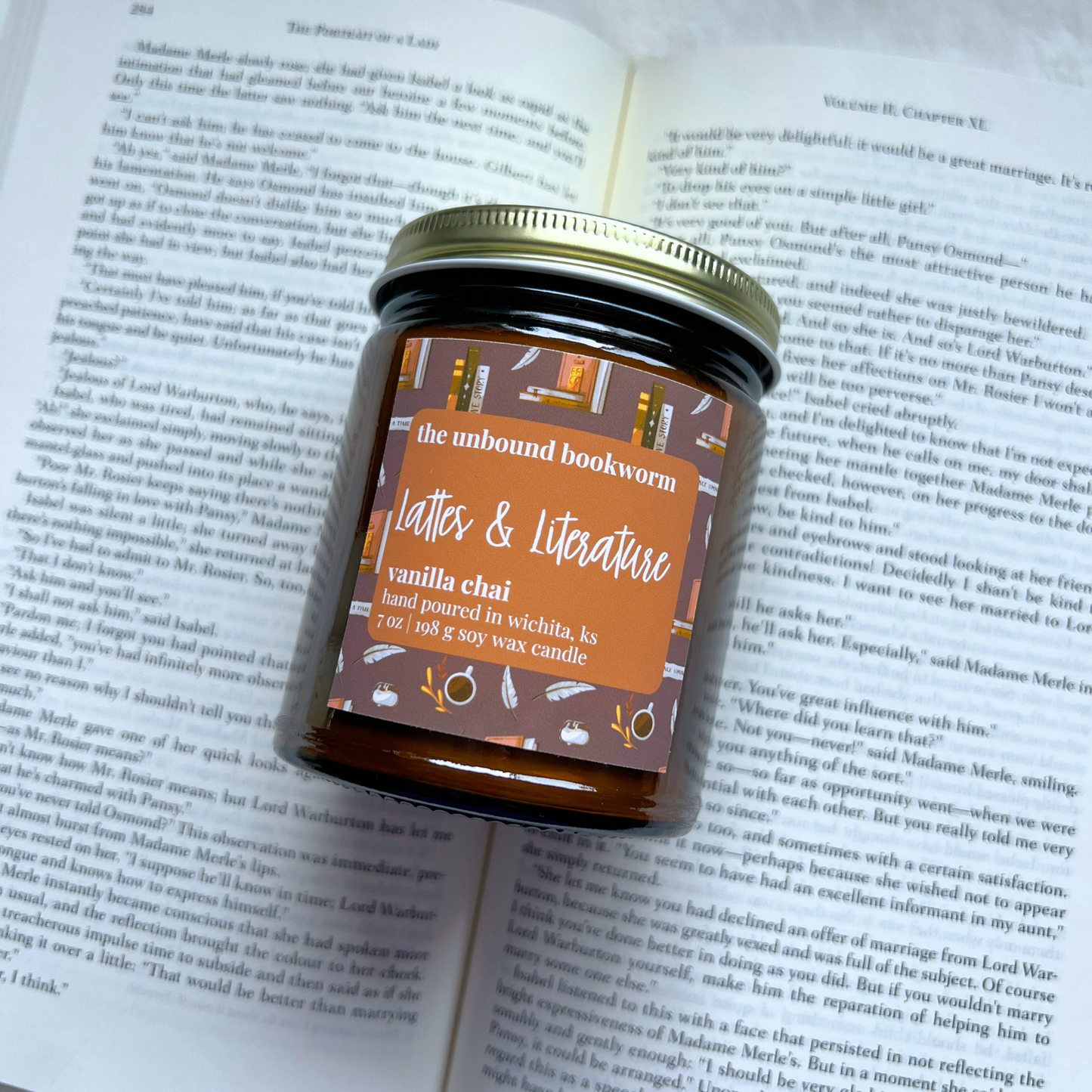 Lattes & Literature Fall Candle | 7 oz Soy Candle