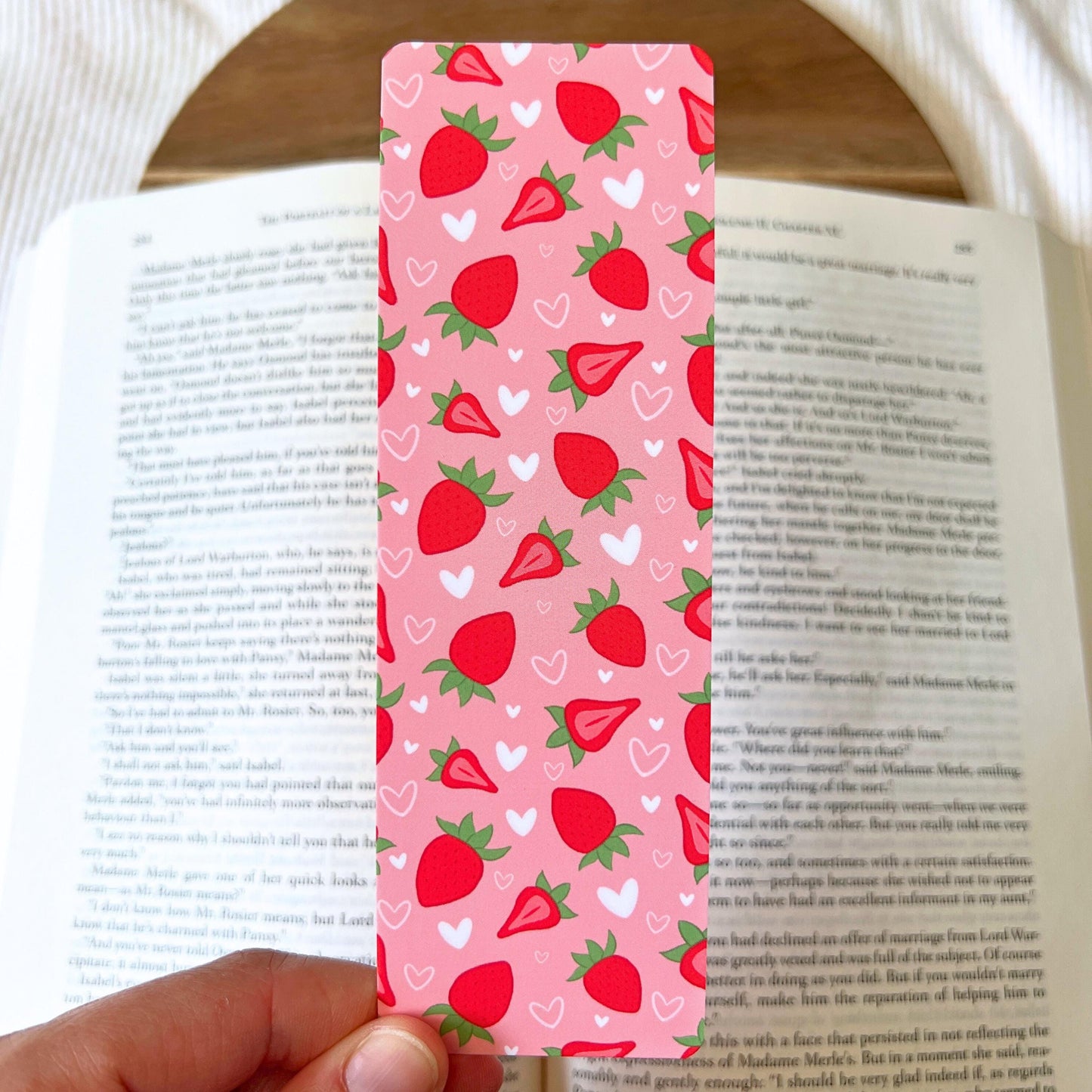 Sweet Strawberry Soft-Touch Bookmark