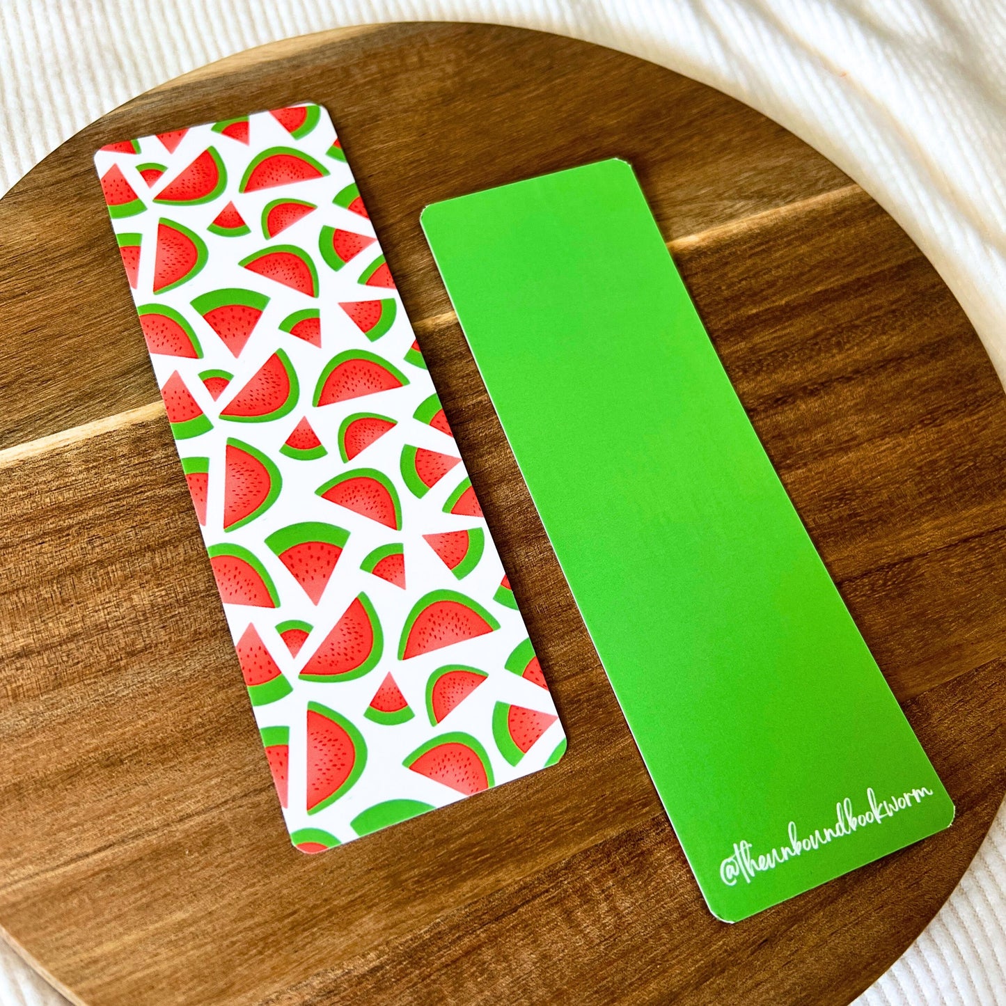 Watermelon Sugar Soft-Touch, Double-Sided Bookmark