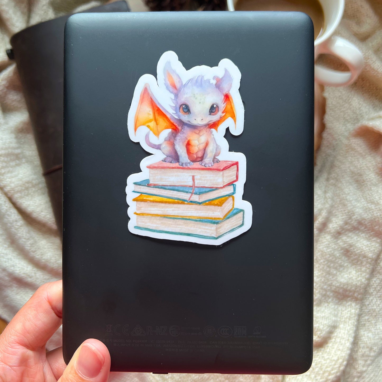 Book Dragon Kindle Sticker