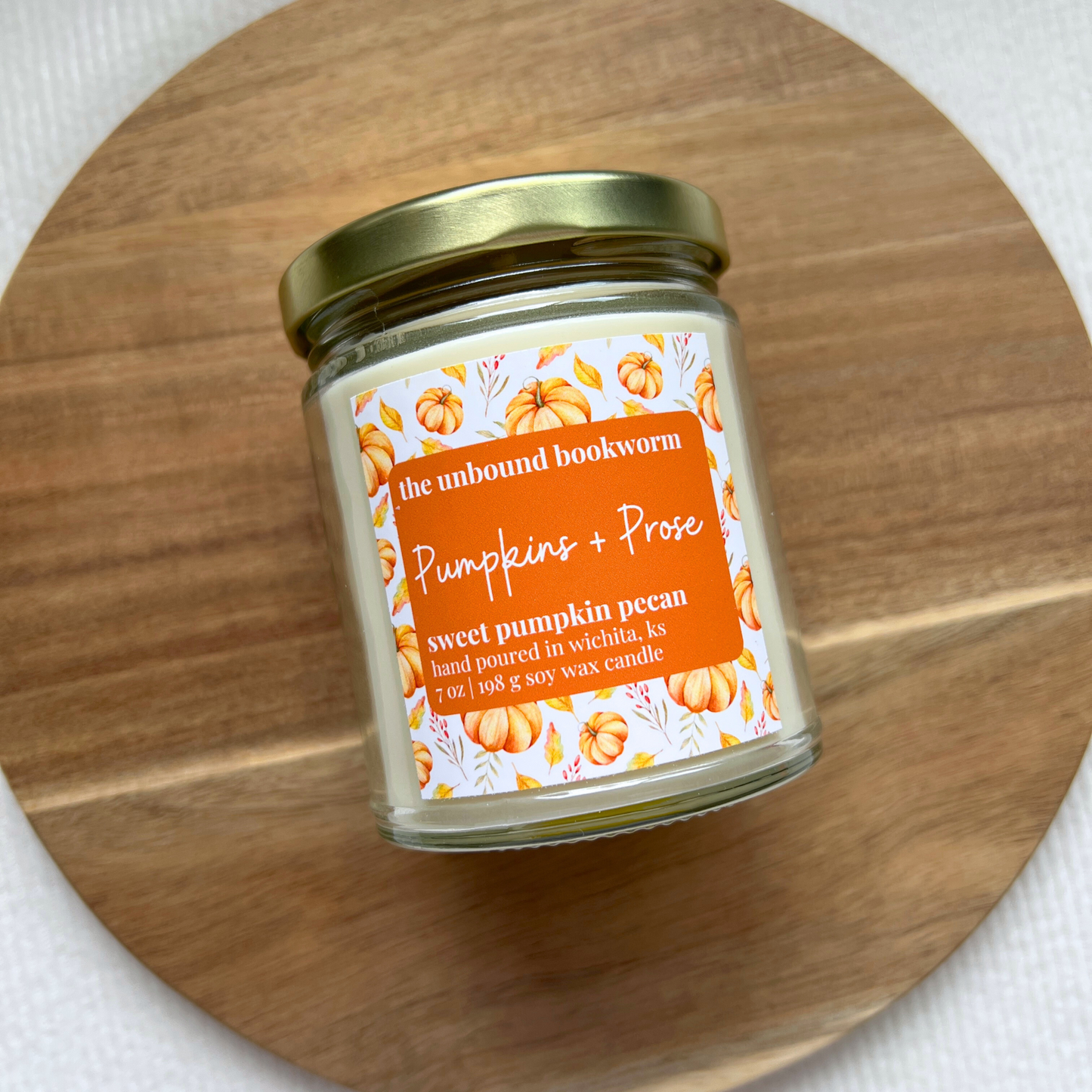 Pumpkins and Prose Book Candle | 7 oz Soy Candle