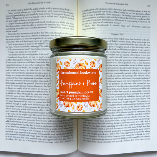 Pumpkins and Prose Book Candle | 7 oz Soy Candle
