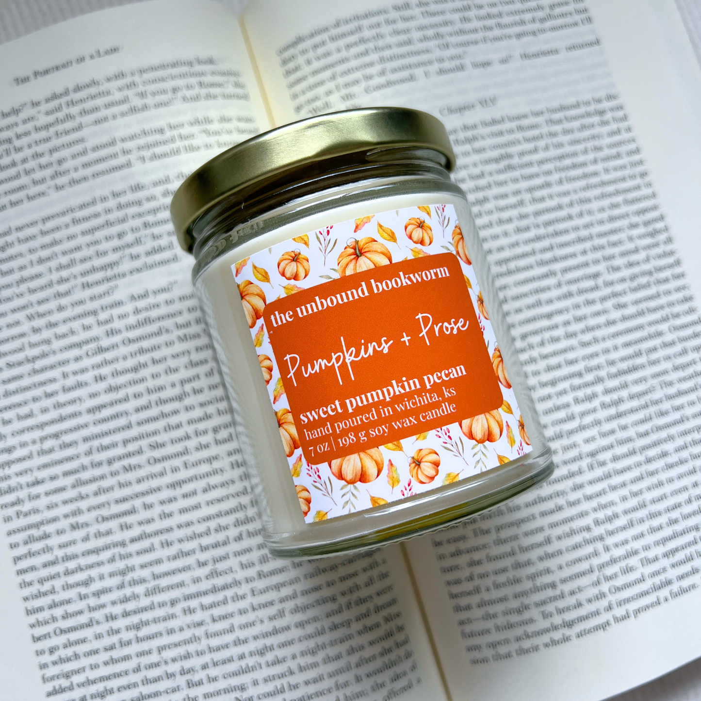 Pumpkins and Prose Book Candle | 7 oz Soy Candle