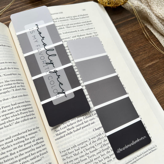 Morally Grey Soft-Touch Bookmark
