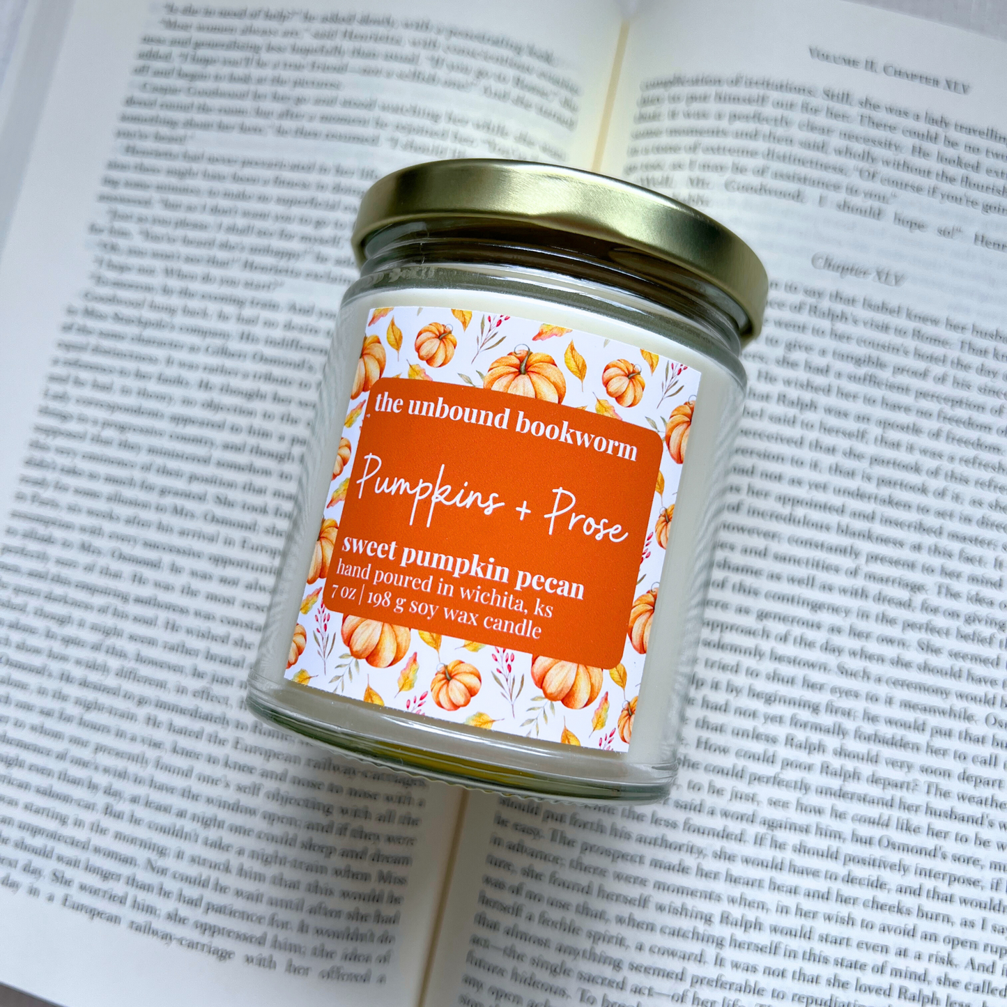 Pumpkins and Prose Book Candle | 7 oz Soy Candle