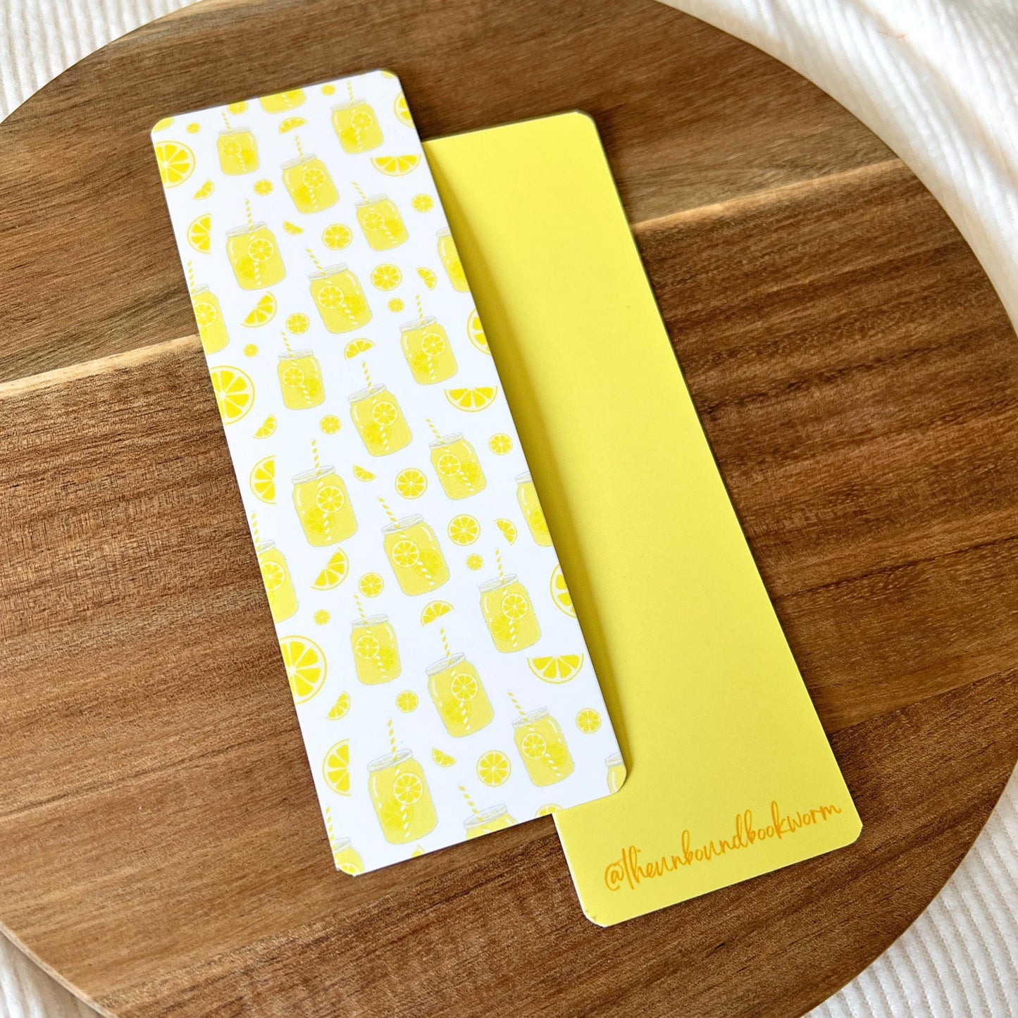 Lemonade Pattern Soft-Touch, Double Sided Bookmark