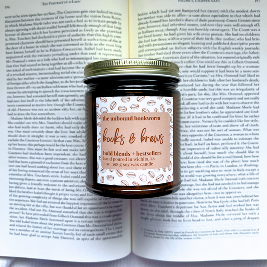 Books & Brews Soy Candle | 7 oz Book Candle