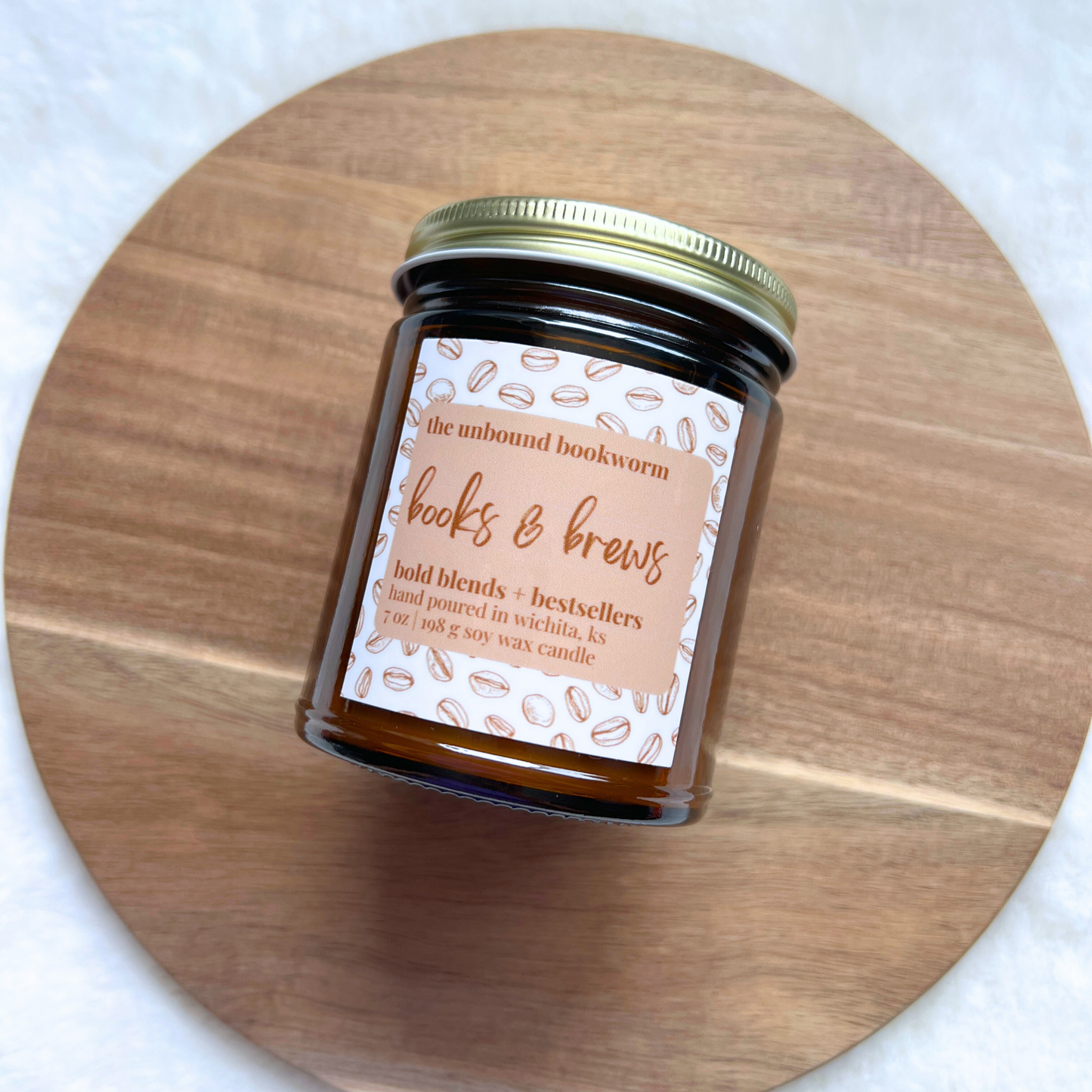 Books & Brews Soy Candle | 7 oz Book Candle