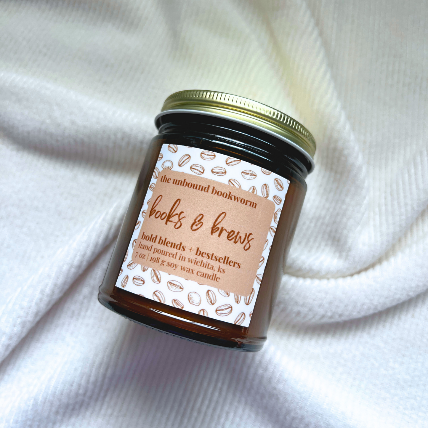 Books & Brews Soy Candle | 7 oz Book Candle
