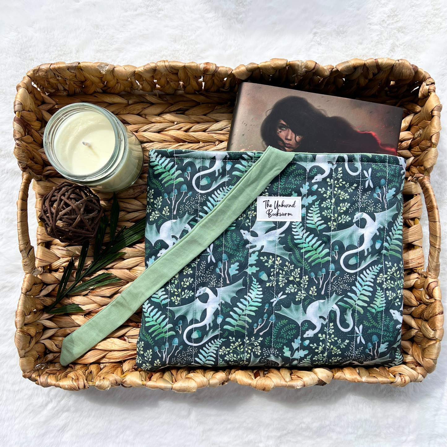 Botanical Dragons Bow Book Sleeve