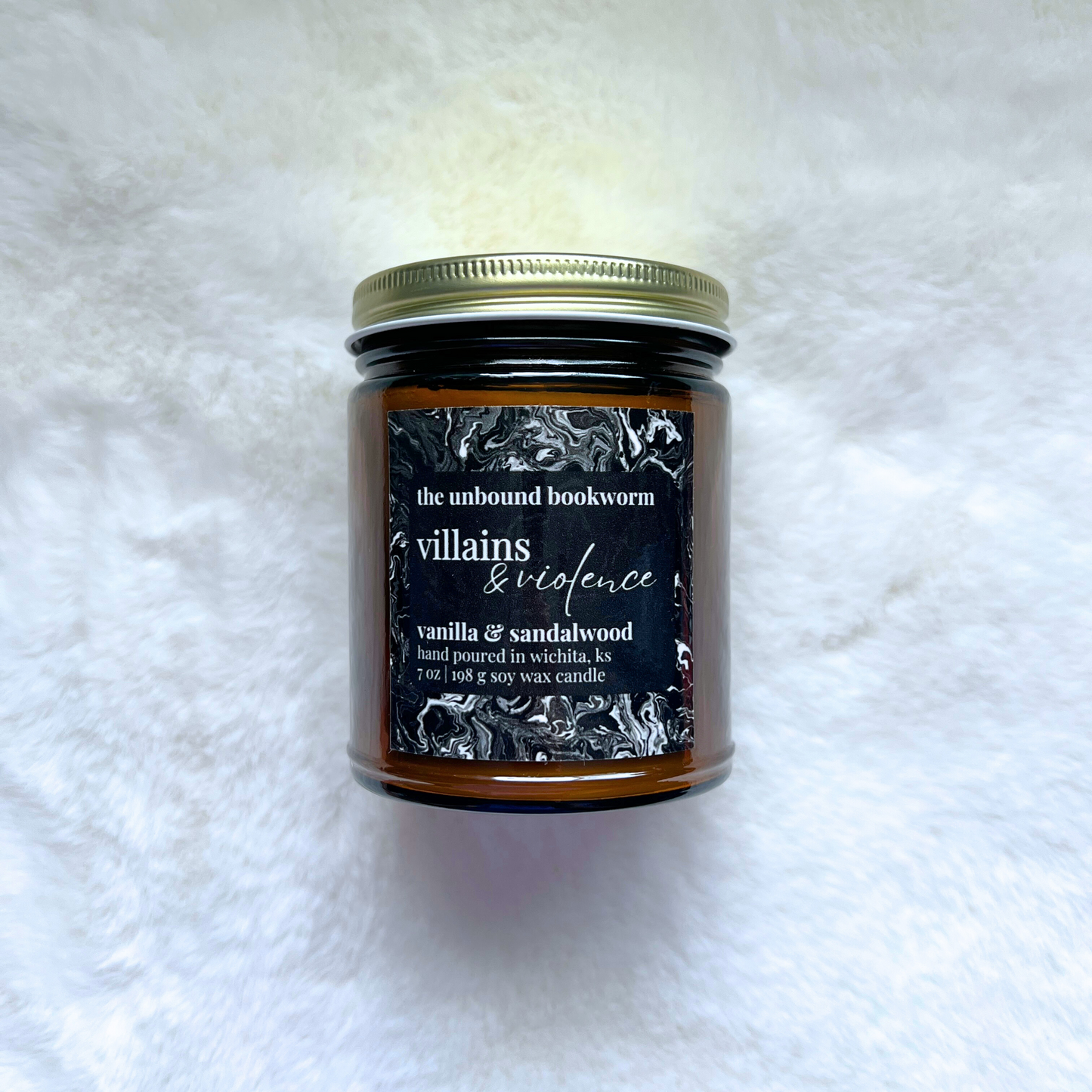 Villains & Violence Book Candle | 7 oz Soy Candle
