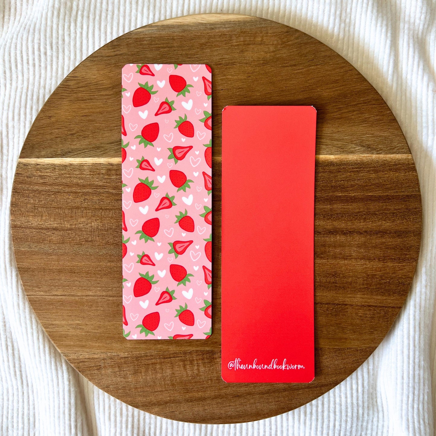 Sweet Strawberry Soft-Touch Bookmark