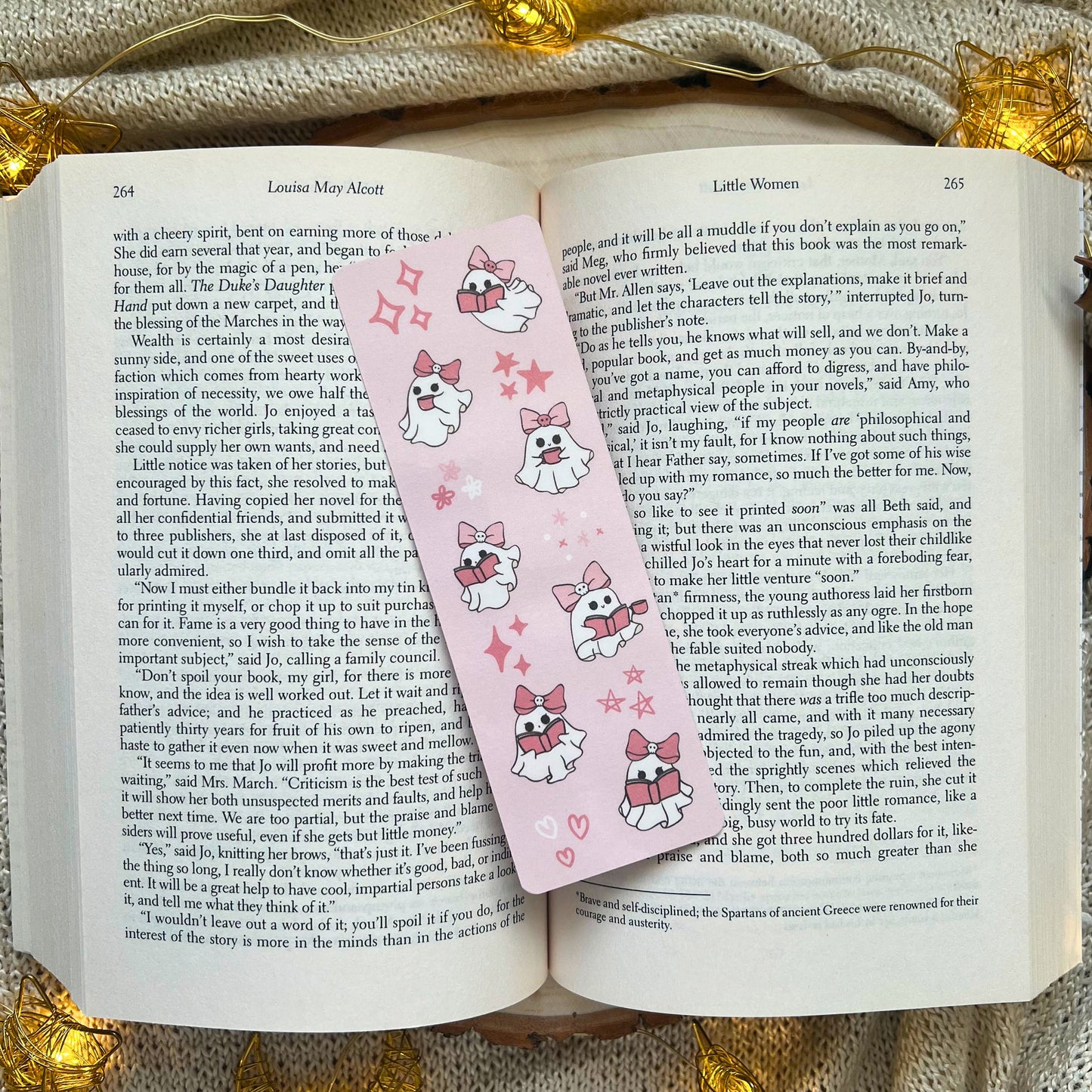 Pink Ghostie Laminated Bookmark