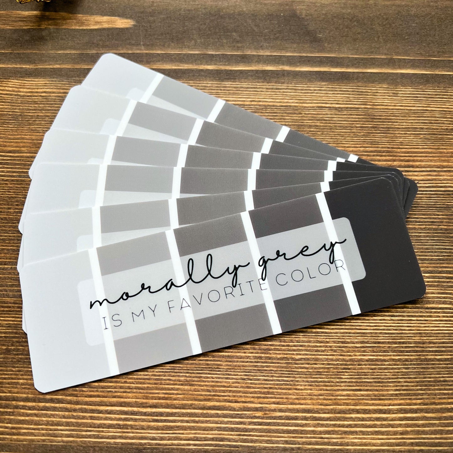 Morally Grey Soft-Touch Bookmark