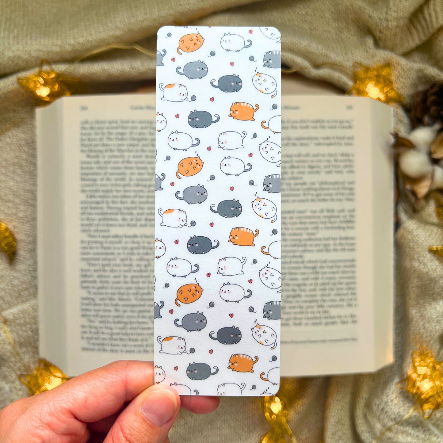 Fat Cat Laminated Bookmark