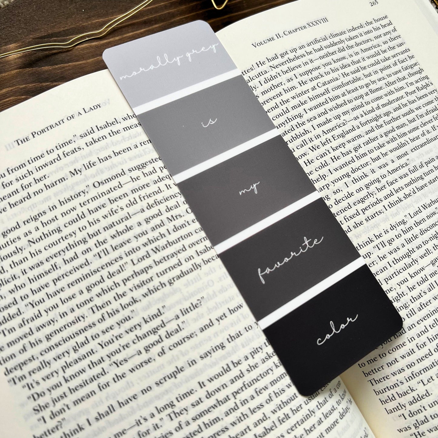 Morally Grey Aesthetic Soft-Touch Bookmark