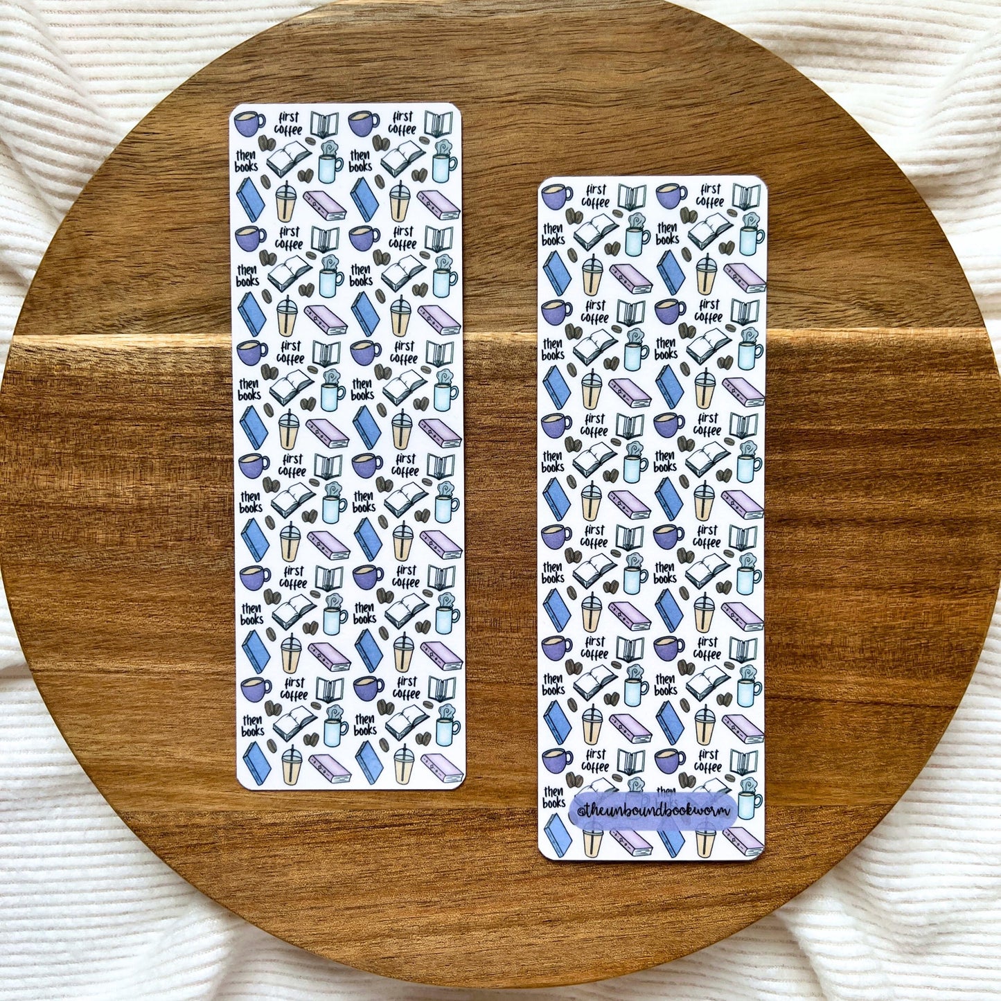 First Coffee, Then Books Laminated Bookmark