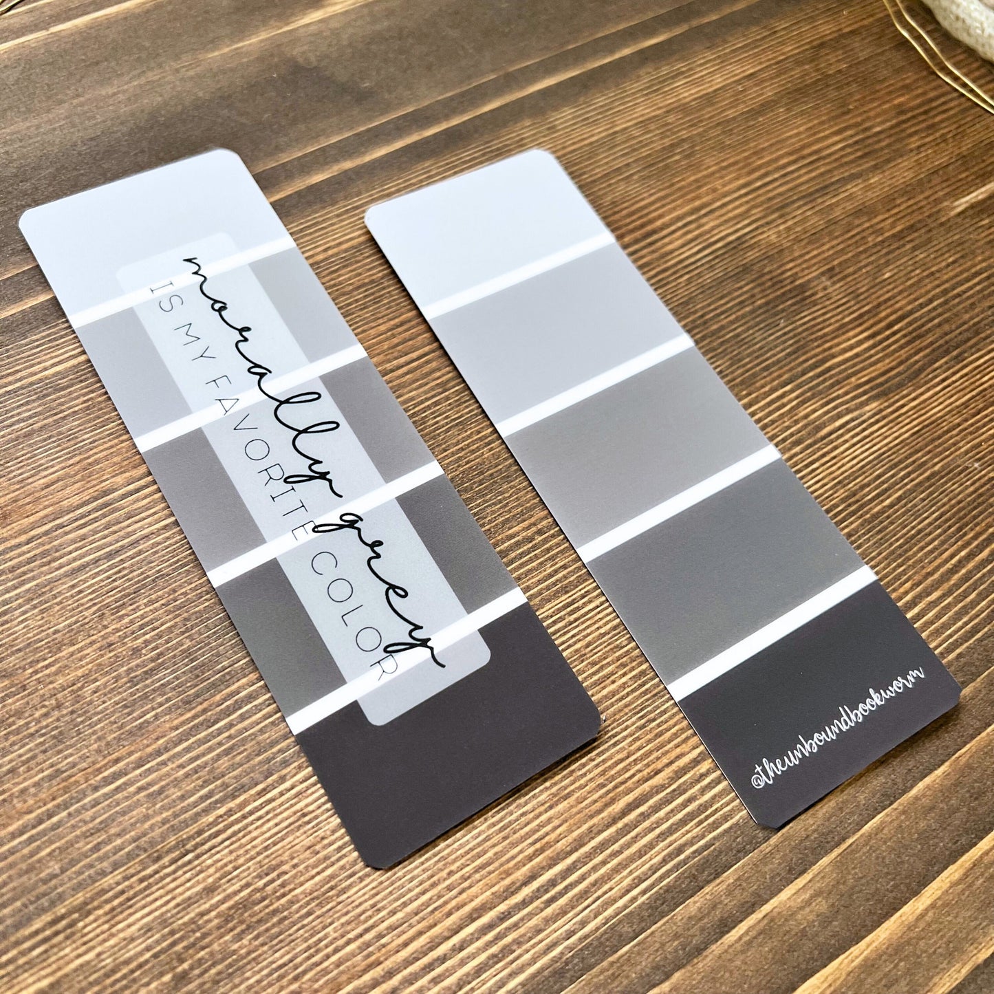 Morally Grey Soft-Touch Bookmark