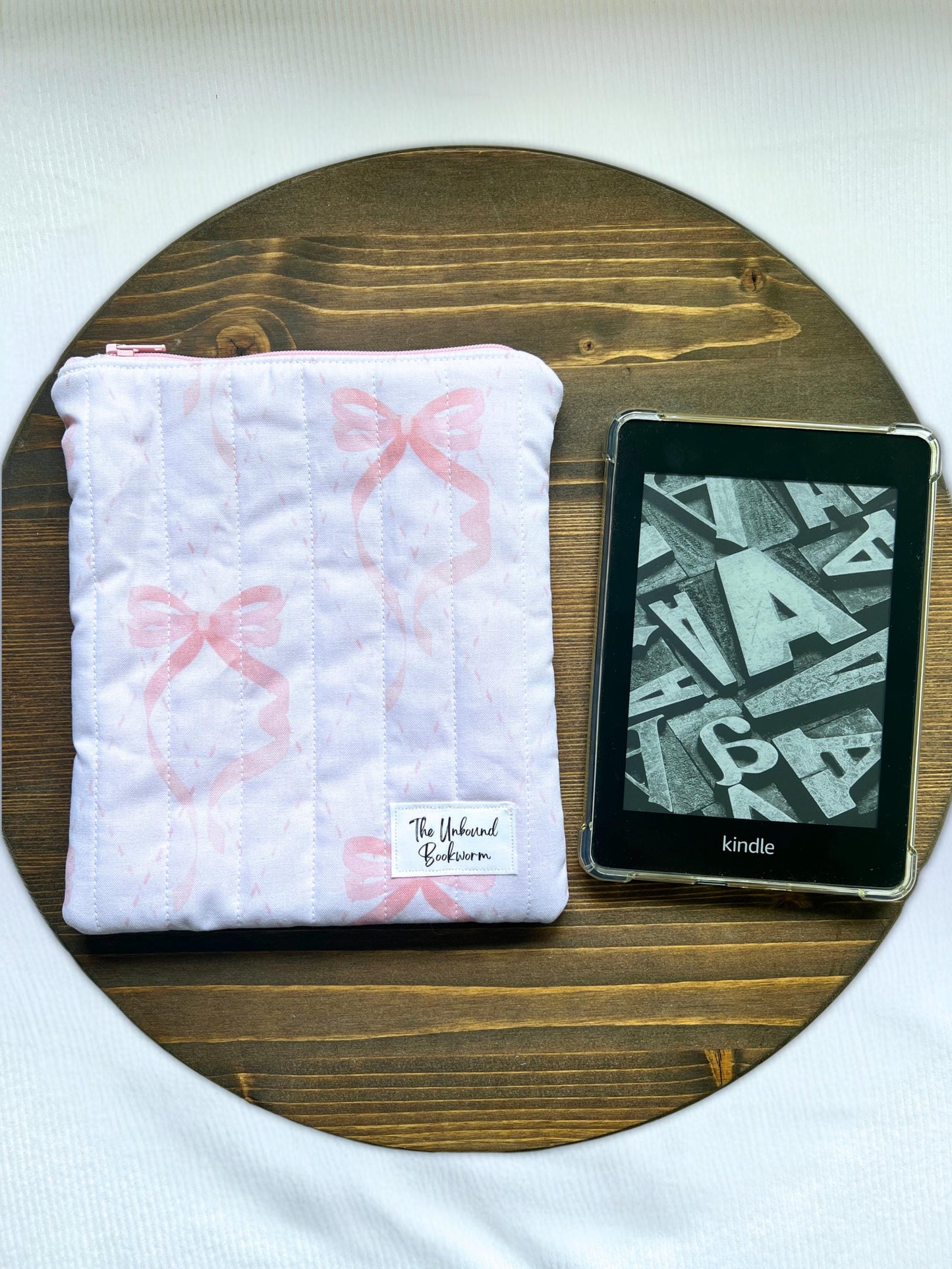 Pink Bow Kindle Sleeve