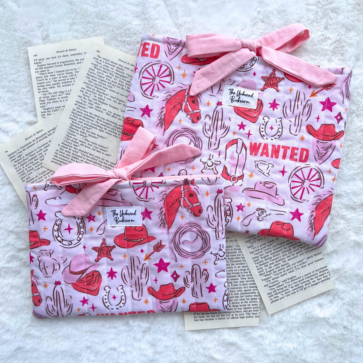 Pink Cowgirl Book Sleeve