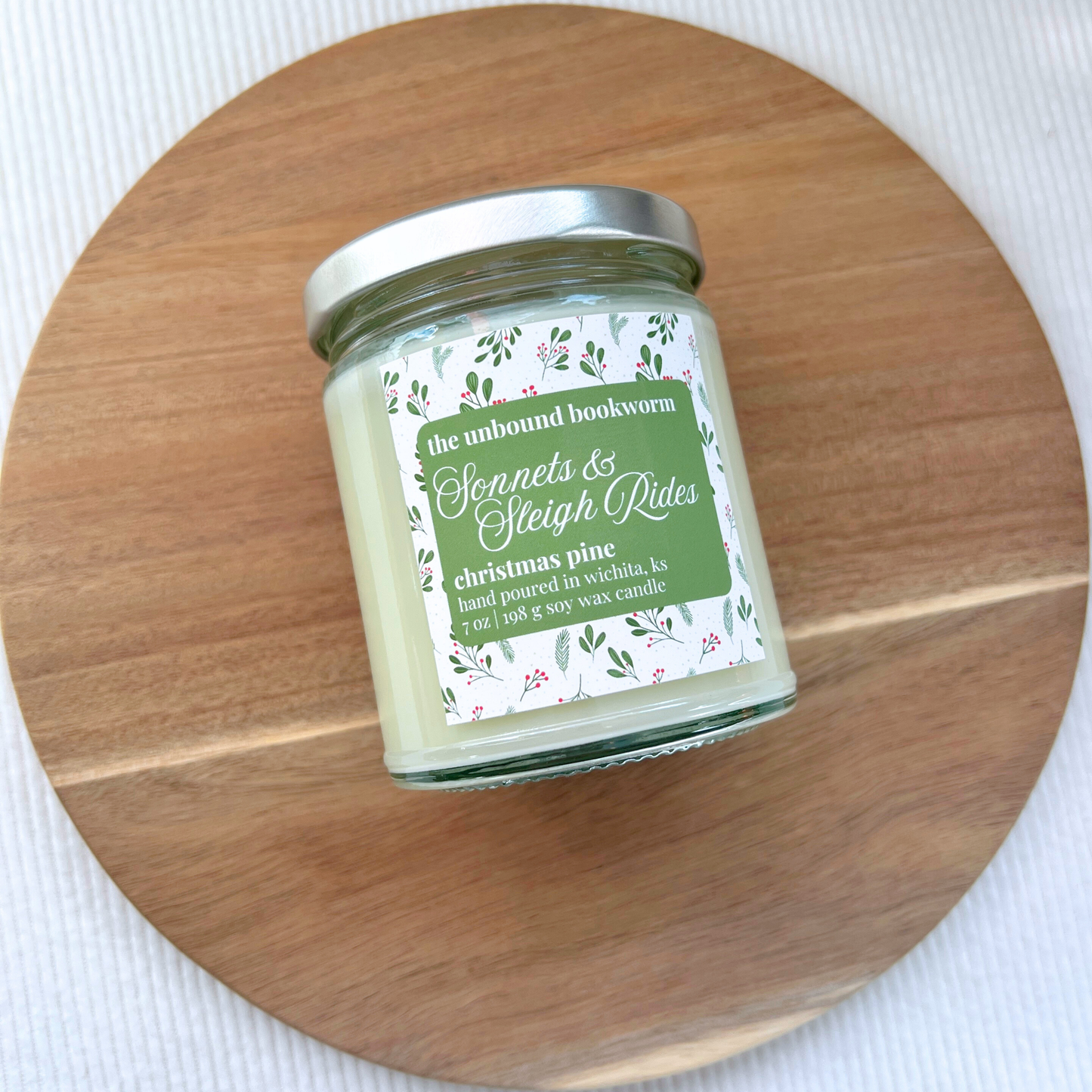 Sonnets & Sleigh Rides | 7 oz Soy Book Candle
