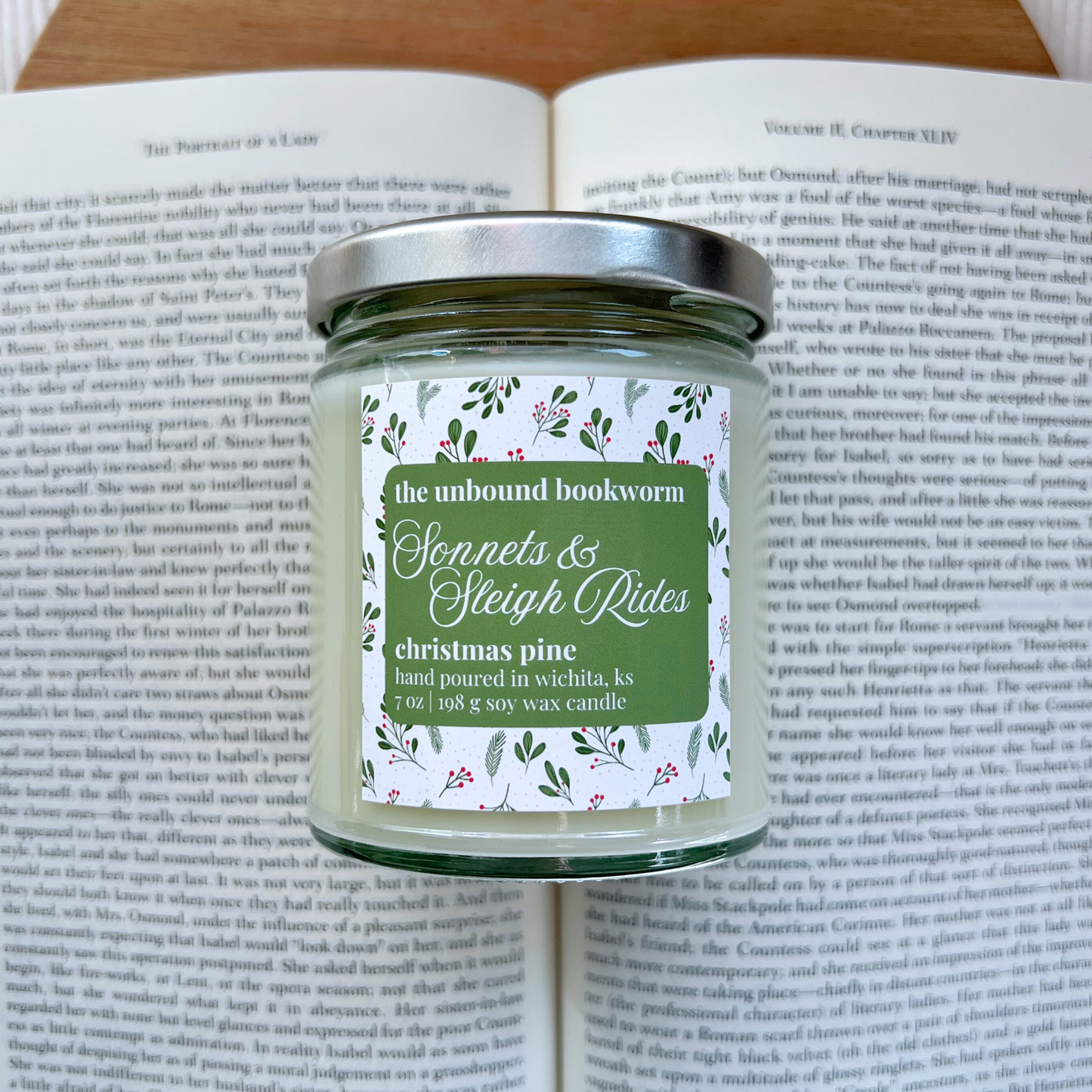 Sonnets & Sleigh Rides | 7 oz Soy Book Candle