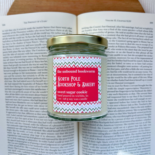 North Pole Bookshop & Bakery | 7 oz Soy Book Candle