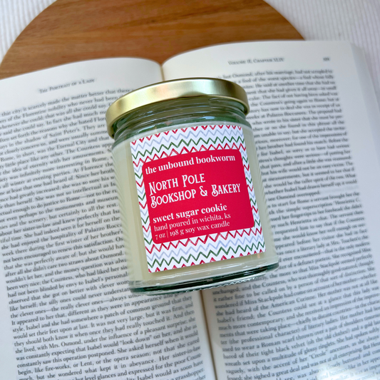 North Pole Bookshop & Bakery | 7 oz Soy Book Candle