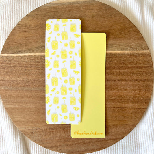 Lemonade Pattern Soft-Touch, Double Sided Bookmark