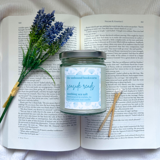 Seaside Reads Book Candle | 7 oz Soy Candle