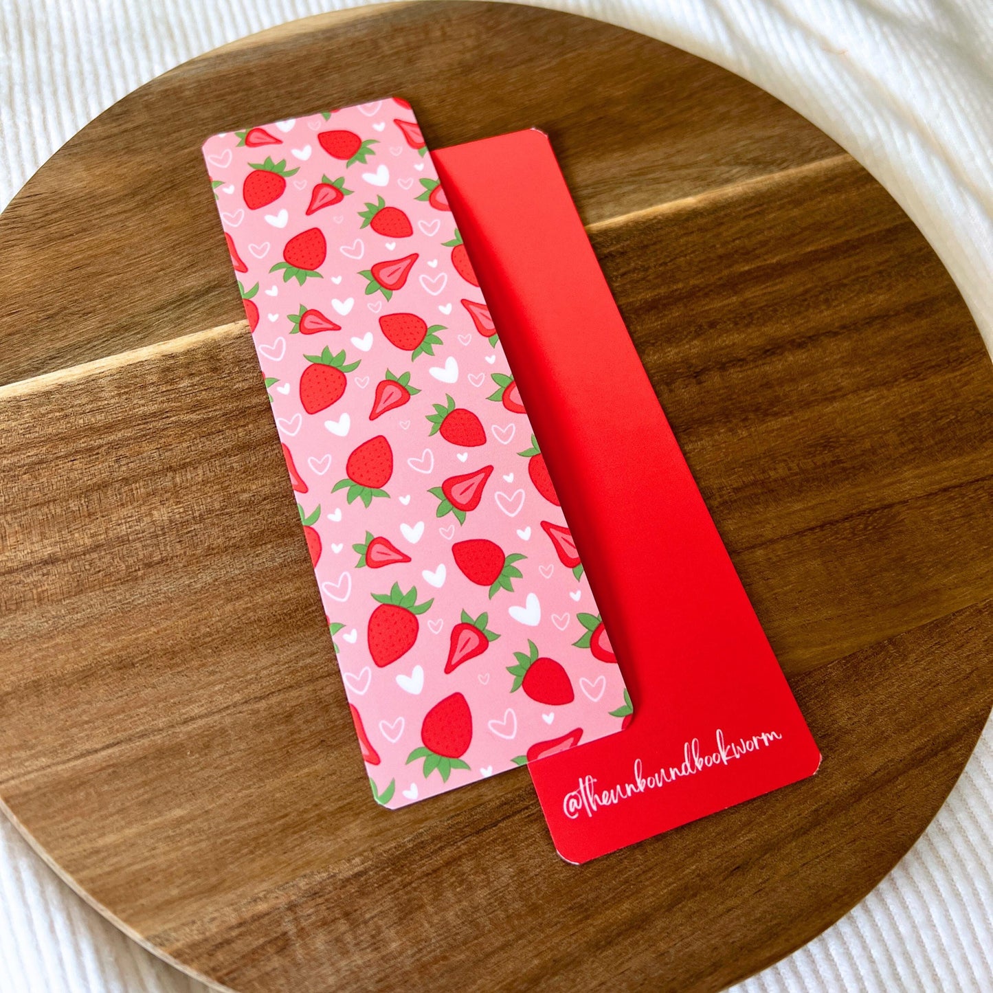Sweet Strawberry Soft-Touch Bookmark