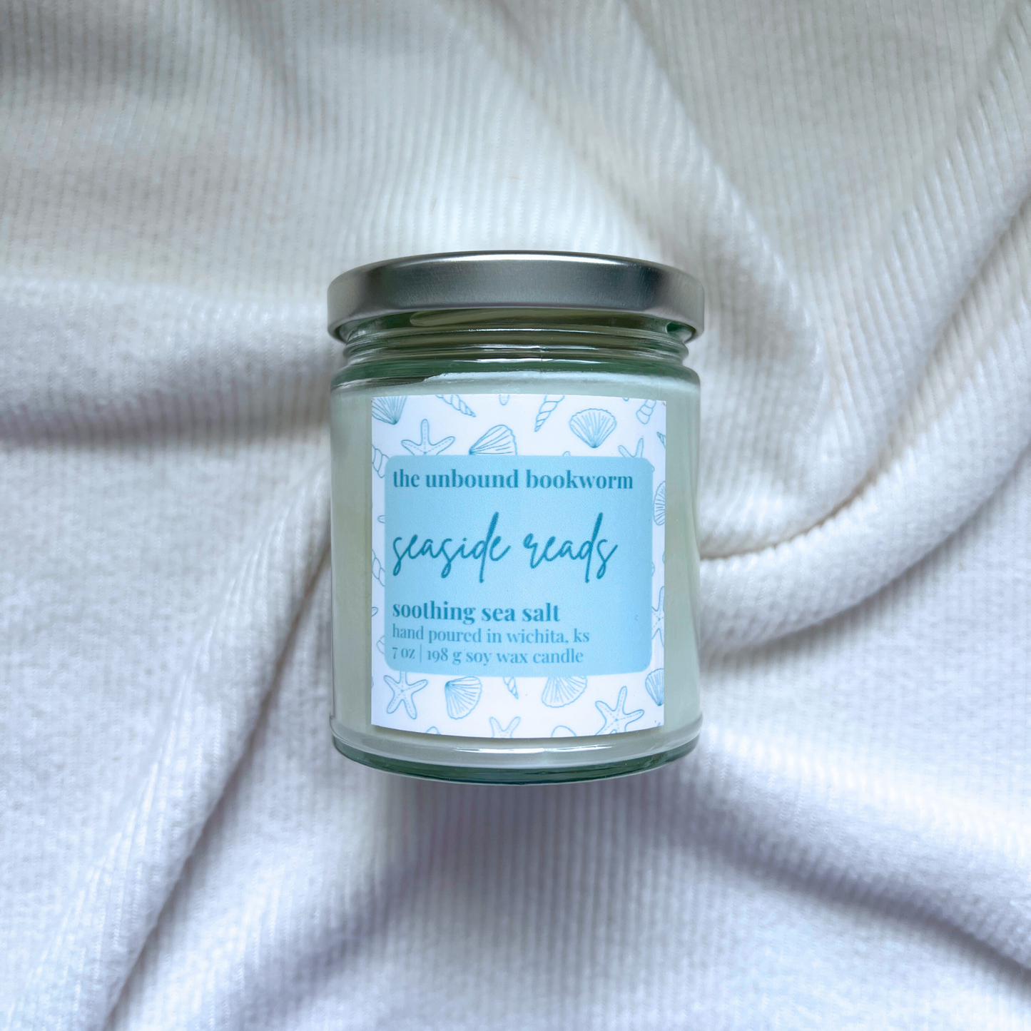 Seaside Reads Book Candle | 7 oz Soy Candle