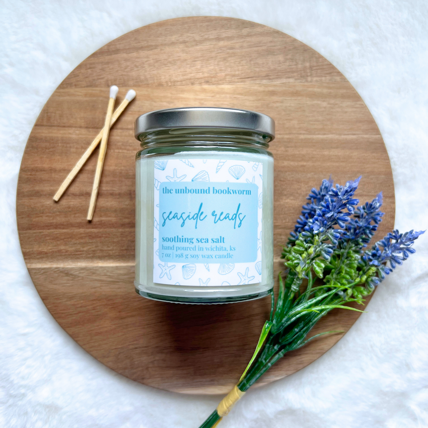 Seaside Reads Book Candle | 7 oz Soy Candle